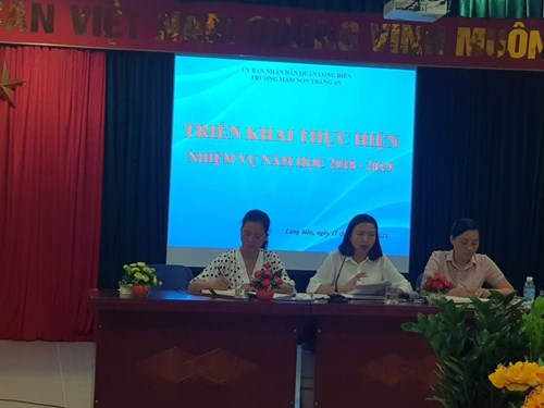 Trường Mầm non Tràng An tổ chức triển khai nhiệm vụ năm học 2018-2019